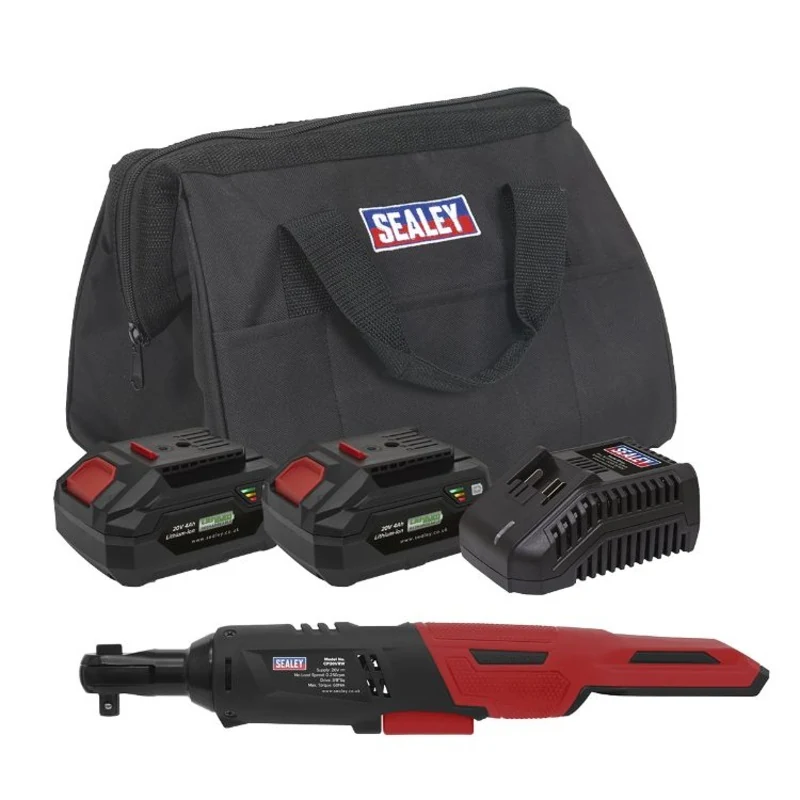 Sealey Cordless Ratchet Wrench 3/8" Drive Kit 20V SV20 Series - 2 Batteries